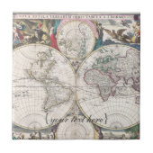 Historische Karte - Nova Totius Terrarum Orbis Tab Fliese (Vorderseite)