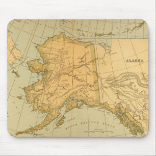 Historische Karte von Alaska (1894) Mousepad