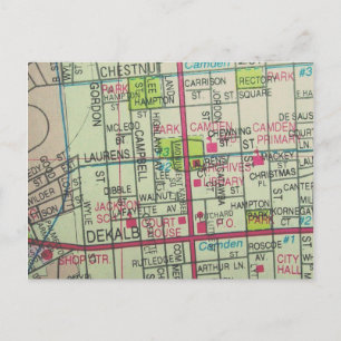 Historische Karte von Camden, SC