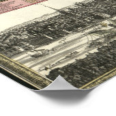 Historische Karte von London, England (1740) Poster (Ecke)