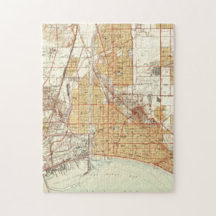 Historische Karte von Long Beach, Kalifornien (194 Puzzle