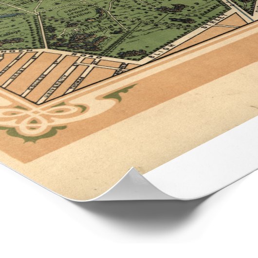 Historische Karte von Sydney Australien 1922 Poster (Ecke)