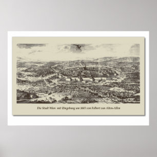 Historische Karte Wien 1683 Poster
