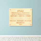 Historische Kartenübersicht Leinwanddruck (Insitu (Holzboden))