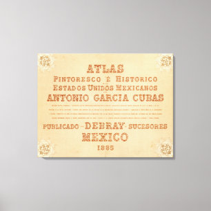 Historische Kartenübersicht Leinwanddruck