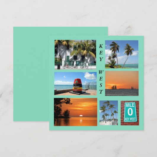 Historische Key West, Florida Flat Card (Vorne/Hinten)