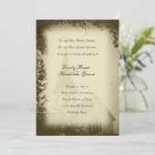 Historische Kirche Mackinac Insel Hochzeit Einladu Einladung (Stehend Vorderseite)