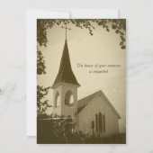 Historische Kirche Mackinac Insel Hochzeit Einladu Einladung (Rückseite)