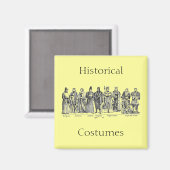 Historische Kostüme Magnet (Vorderseite/Rückseite)