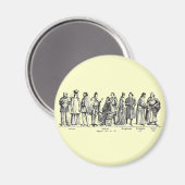Historische Kostüme Magnet (Vorderseite/Rückseite)