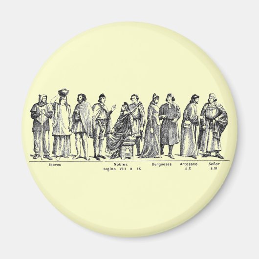 Historische Kostüme Magnet (Vorne)