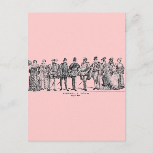 Historische Kostüme Postkarte (Vorderseite)