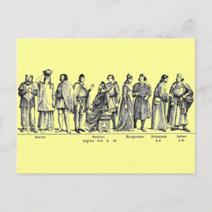 Historische Kostüme Postkarte