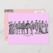 Historische Kostüme Postkarte (Vorne/Hinten)