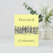 Historische Kostüme Postkarte (Stehend Vorderseite)