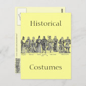Historische Kostüme Postkarte (Vorne/Hinten)