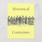 Historische Kostüme Postkarte (Vorderseite)