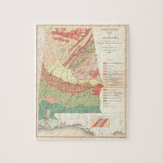 Historische landwirtschaftliche Karte von Alabama Puzzle
