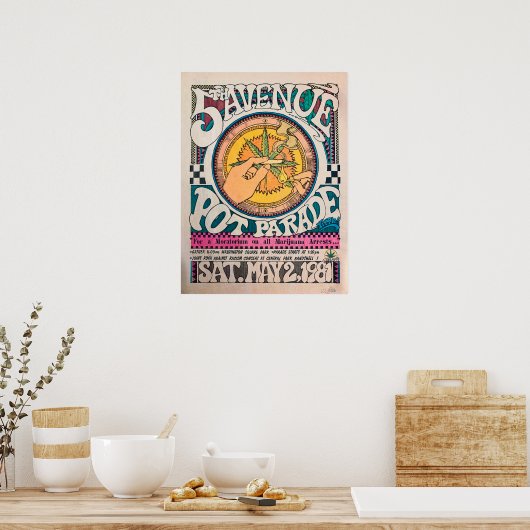 Historische Legalisation it Pot Parade Weed Poster (Küche)
