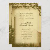 Historische Leuchtturm Mackinaw Stadt-Hochzeit Einladung (Vorne/Hinten)