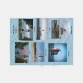 Historische Leuchttürme Fleecedecke (Vorderseite (Horizontal))