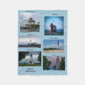 Historische Leuchttürme Fleecedecke (Vorderseite)