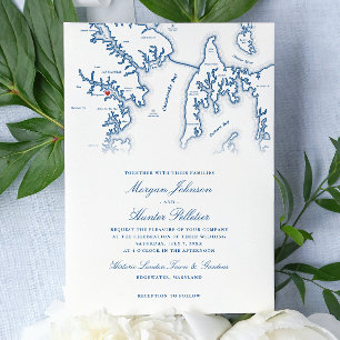 Historische London Town Hochzeit Annapolis MD Einladung