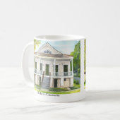 Historische Louisiana-Zuhause-Tasse Kaffeetasse (Vorderseite Links)