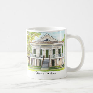 Historische Louisiana-Zuhause-Tasse Kaffeetasse