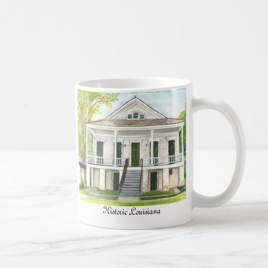 Historische Louisiana-Zuhause-Tasse Kaffeetasse (Rechts)