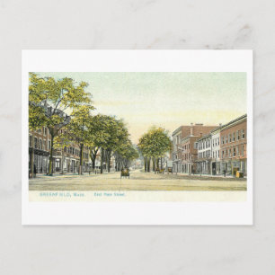 Historische Main Street, Greenfield, Massachusetts Postkarte