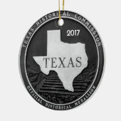 Historische Medallion von Texas Keramik Ornament (Links)
