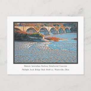 Historische mehrarmige Betonbrücke Postkarte