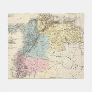 Historische Militärkarten von Venezuela Fleecedecke