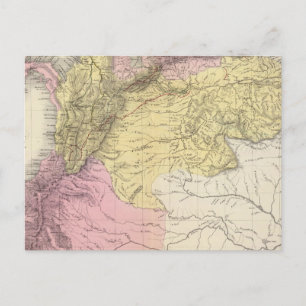 Historische Militärpläne Venezuelas Postkarte