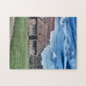 Historische, mittelalterliche englische Barnszene Puzzle (Horizontal)