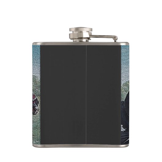 Historische mittelalterliche Ritter jouten auf Pfe Flachmann (Rückseite)