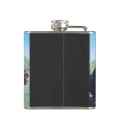 Historische mittelalterliche Ritter jouten auf Pfe Flachmann (Rückseite)