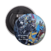 historische mittelalterliche Ritter jouten auf Pfe Flaschenöffner (Vorderseite)