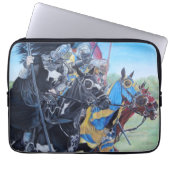 Historische mittelalterliche Ritter jouten auf Pfe Laptopschutzhülle (Vorderseite)