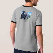 Historische mittelalterliche Ritter jouten auf Pfe T-Shirt (Rückseite)