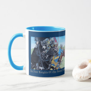 Historische mittelalterliche Ritter jouten auf Pfe Tasse