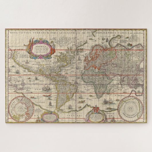 Historische mittelalterliche Weltkarte (von Willem Puzzle (Horizontal)