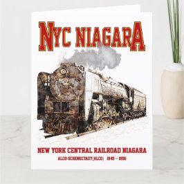Historische NYC Niagara Train Steam Locomotive Dankeskarte