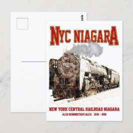 Historische NYC Niagara Train Steam Locomotive Postkarte