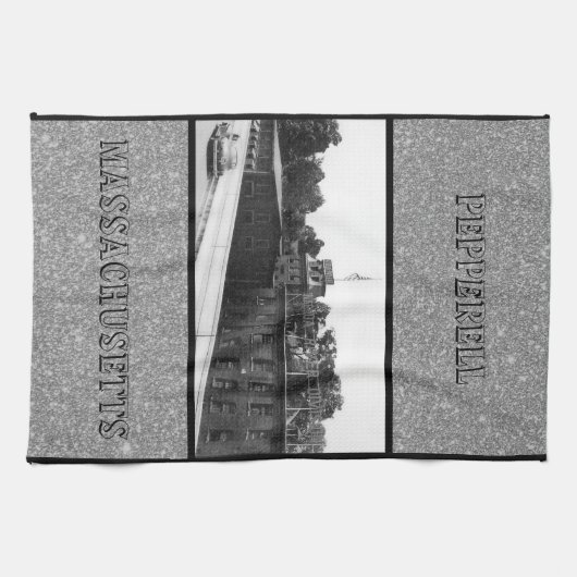 Historische Papiermühle in Pepperell Massachusetts Geschirrtuch (Horizontal)