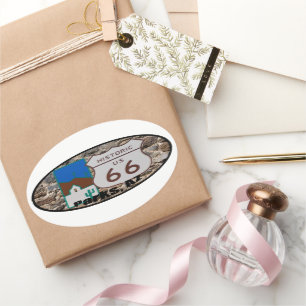 Historische Parks Arizona Ver US-Weg-66. 2 Ovaler Aufkleber