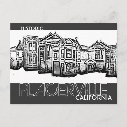 Historische Placerville California Altstadt Postka Postkarte (Vorderseite)