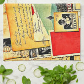 Historische Postreise Geschirrtuch (Gefaltet)