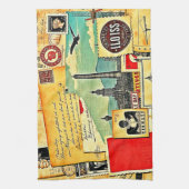 Historische Postreise Geschirrtuch (Vertikal)